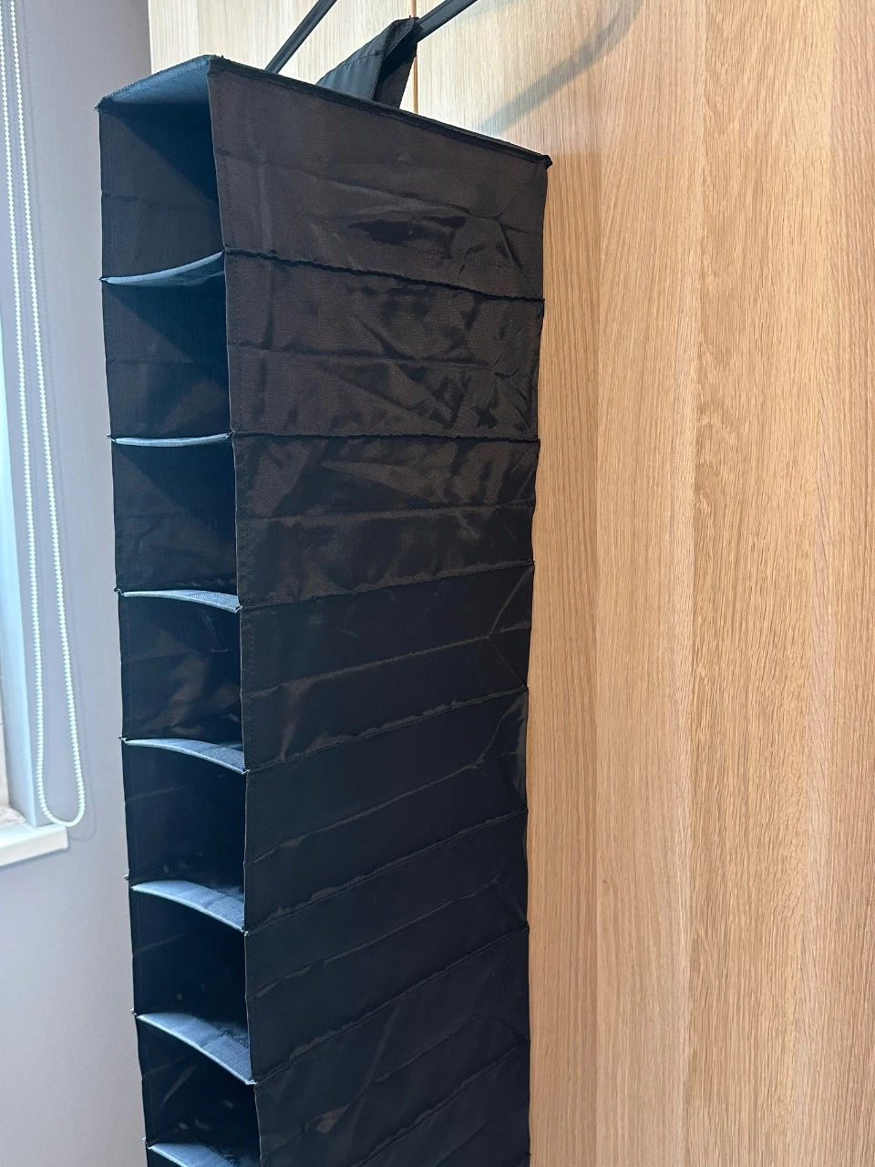 Estantería/organizador colgante de almacenamiento con 10 compartimentos negro – plegable – photo 2